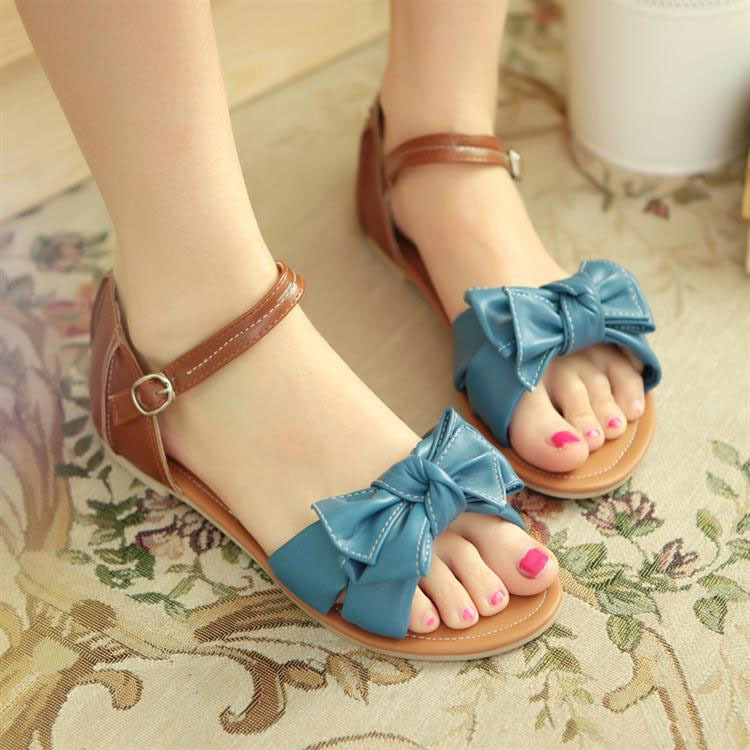 flat sandals bow